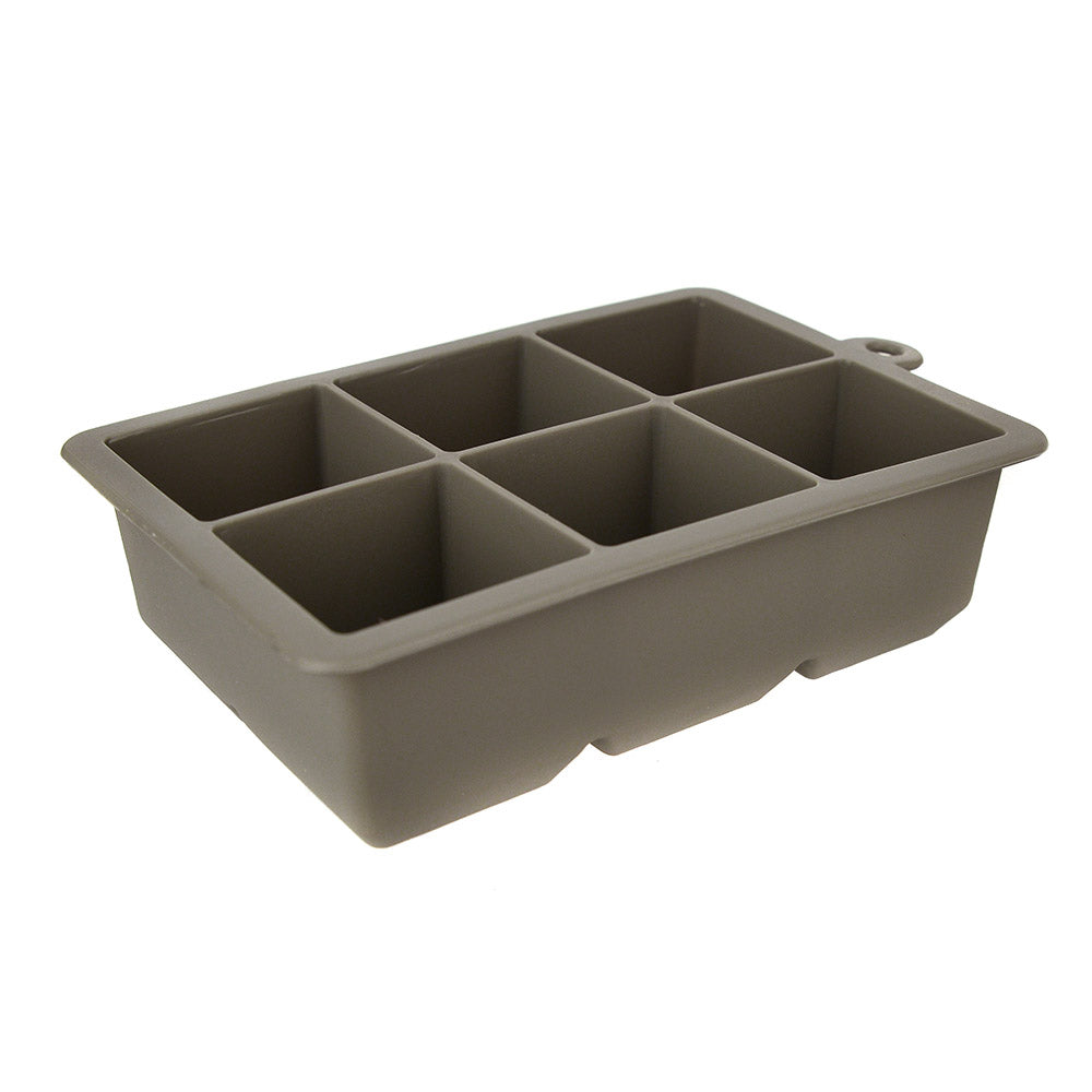 ICE CUBE TRAY Square Silicone Grey 15x11x4.5cm - Wheel&Barrow Home