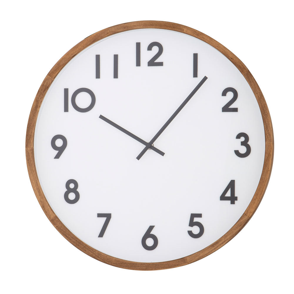WALL CLOCK Leonard Brown/White/Black 41.5x41.5x5.5cm - Wheel&Barrow Home