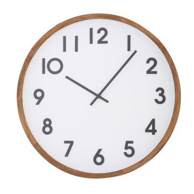 WALL CLOCK Leonard Brown/White/Black 41.5x41.5x5.5cm - Wheel&Barrow Home