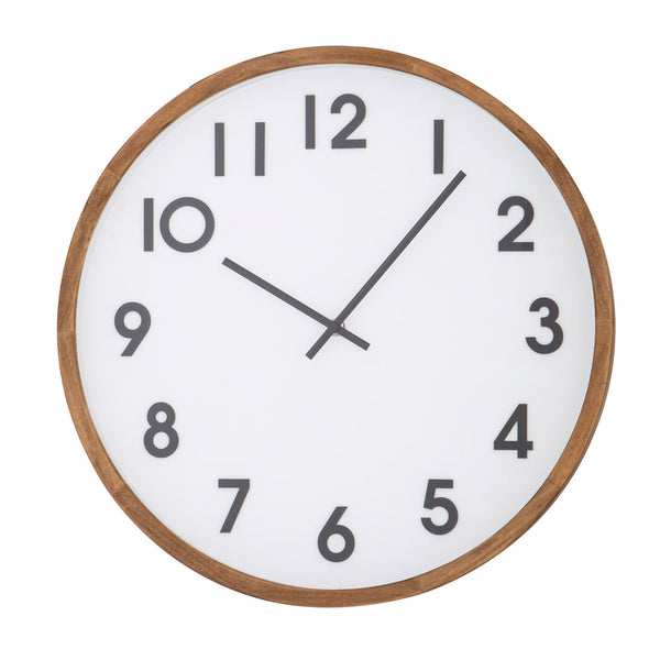 Wall Clock Leonard Natural & White 41.5x41.5x5.5cm