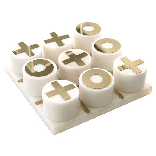 TIC TAC TOE Marble Gold 17.5x5cm - Wheel&Barrow Home