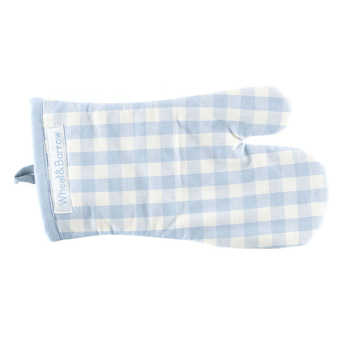 Gingham Oven Mitt Blue