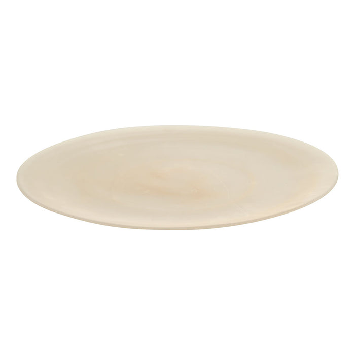 Platter Round Alabaster White & Vanilla 33cm