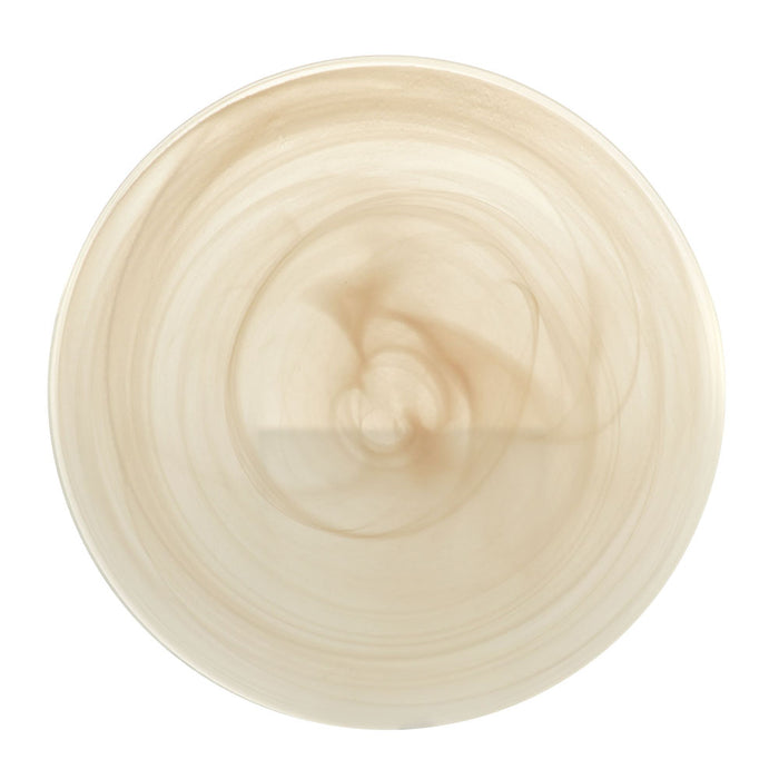 Platter Round Alabaster White & Vanilla 33cm