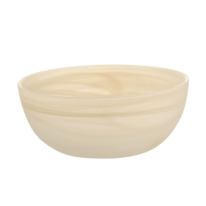 Bowl Round Alabaster White & Vanilla 14cm