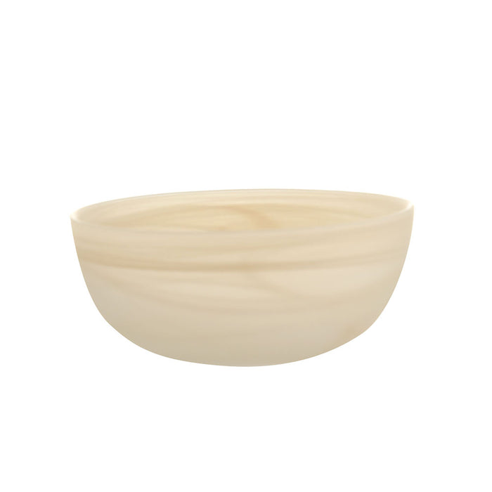 Bowl Round Alabaster White & Vanilla 14cm