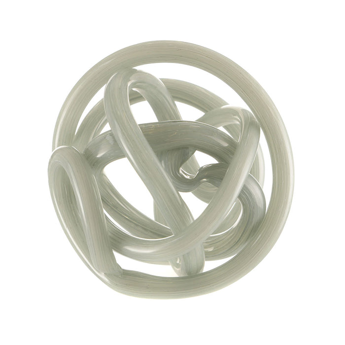 Glass Knot Ornament Grey 15cm