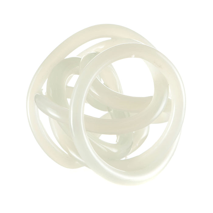 Glass Knot Ornament White 15cm
