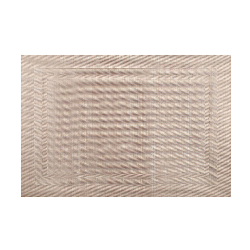 PLACEMAT Rectangle PVC with Border Champagne 33x48cm - Wheel&Barrow Home