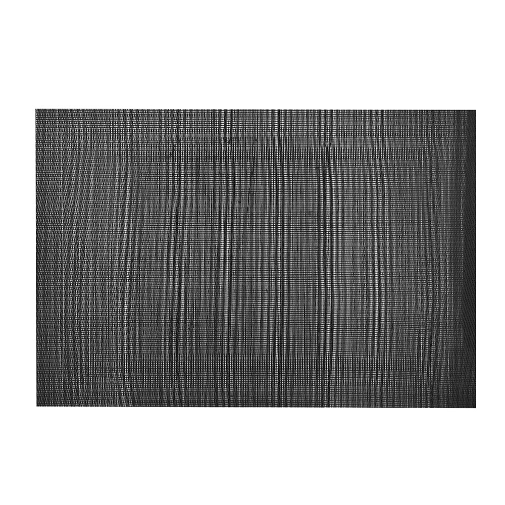 PLACEMAT Rectangle PVC with Border Black 33x48cm - Wheel&Barrow Home