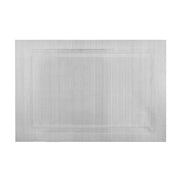 PLACEMAT Rectangle PVC with Border Silver 33x48cm - Wheel&Barrow Home