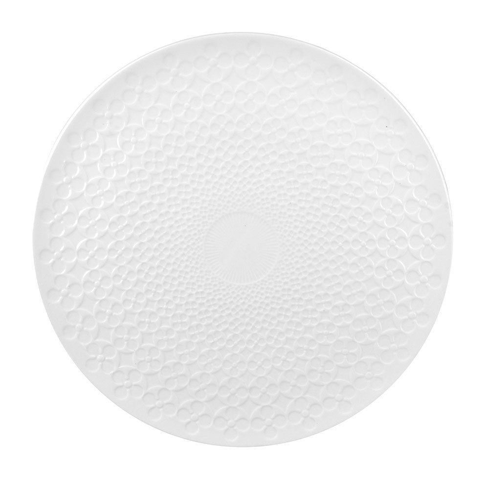 CAKE STAND White Flower Design 30cm - Wheel&Barrow Home