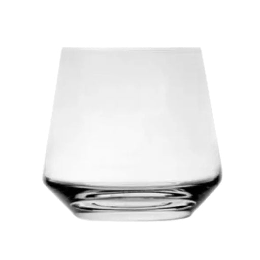 Short stemless whiskey glass on white background