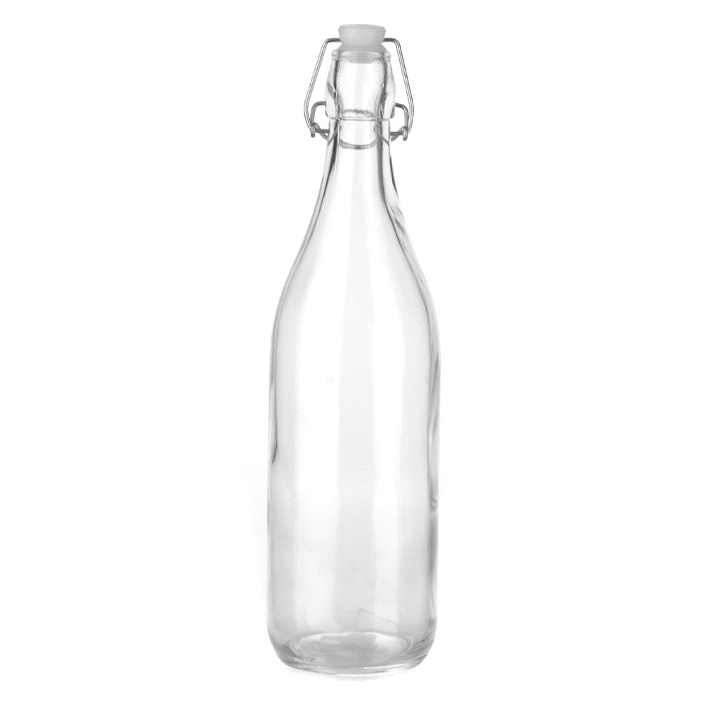 BOTTLE Glass with Swing Plastic Lid 1L - Wheel&Barrow Home