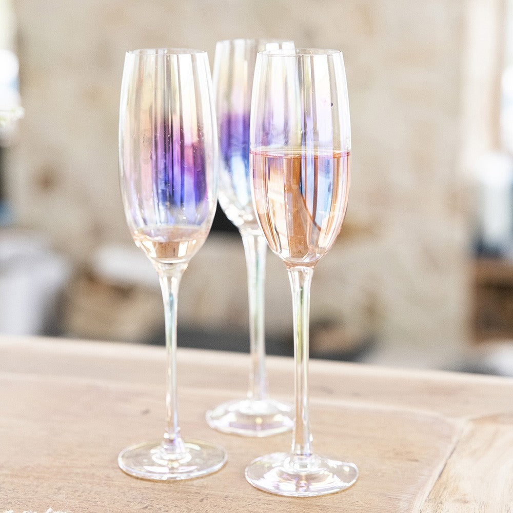 CHAMPAGNE FLUTE Pearlised 230mL - Wheel&Barrow Home