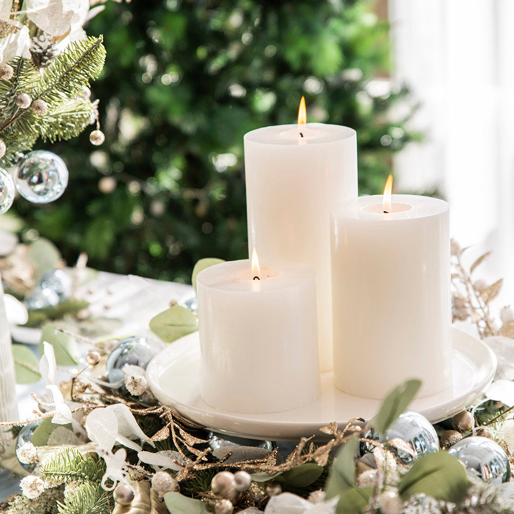 CANDLE Pillar Round White 7.5x20cm - Wheel&Barrow Home
