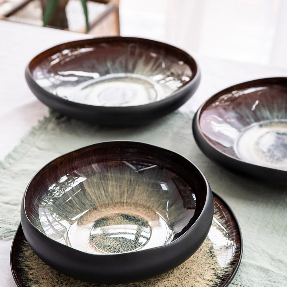 ORGANIC BOWL Matt Black/Atomic 35x34.5x8cm - Wheel&Barrow Home