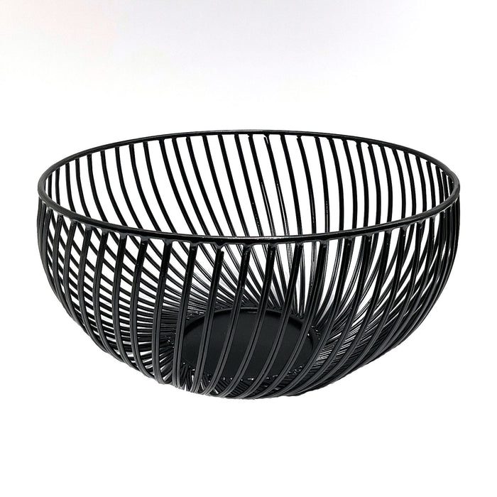 FRUIT BOWL Iron Matte Black Swirl 27cm - Wheel&Barrow Home