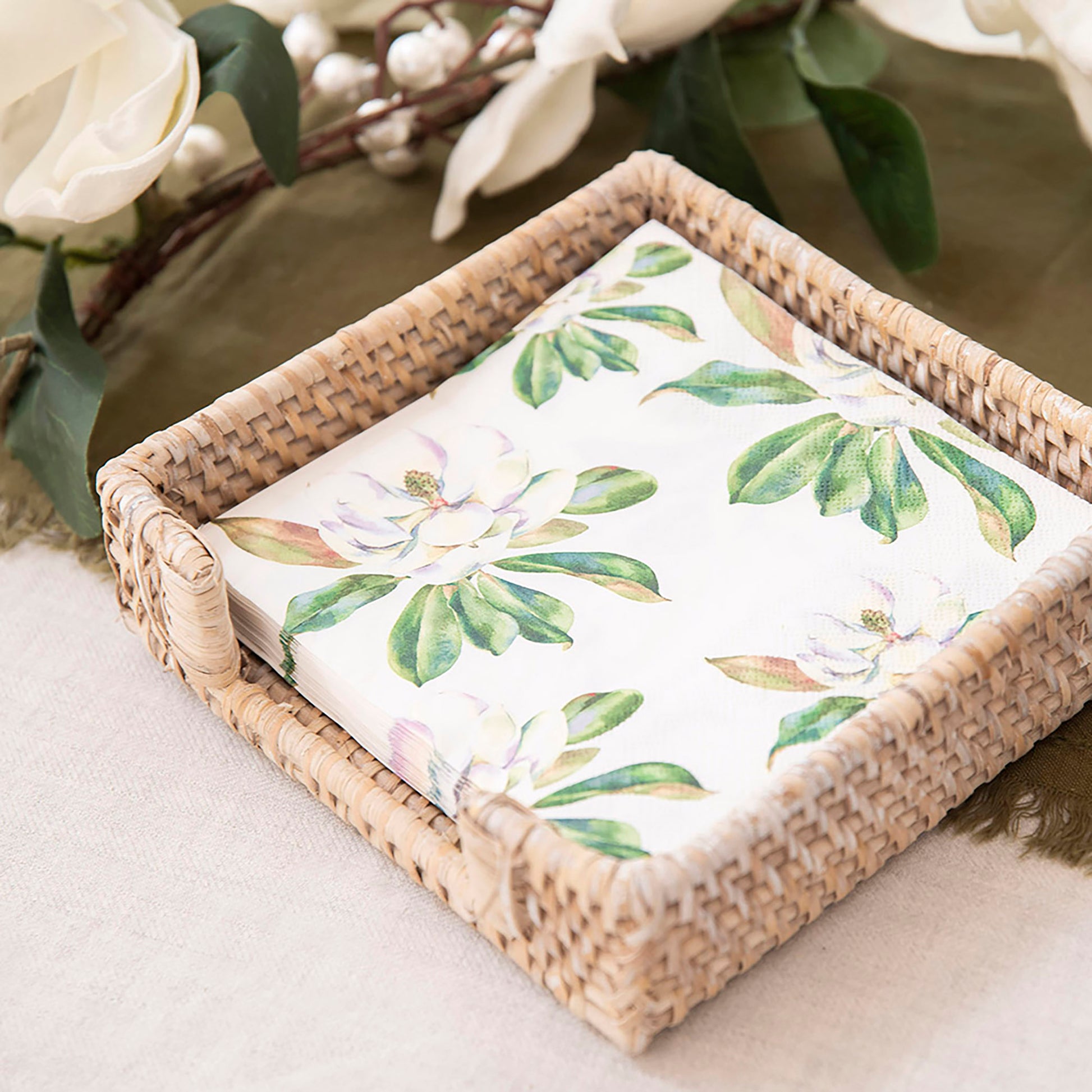 NAPKIN HOLDER Square White 18cm - Wheel&Barrow Home