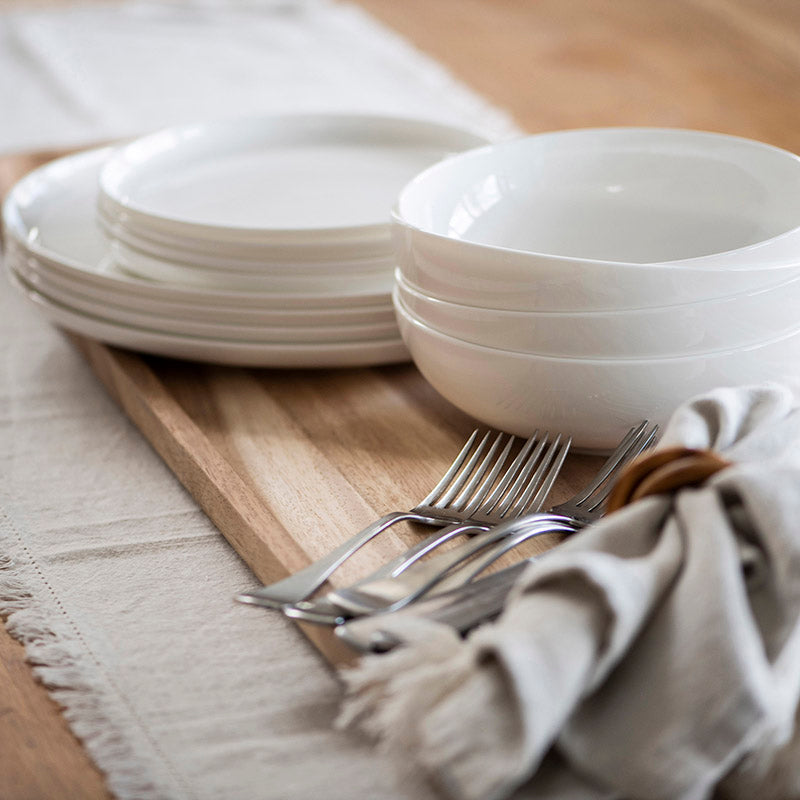 DINNER SET Coupe New Bone 12pce - Wheel&Barrow Home