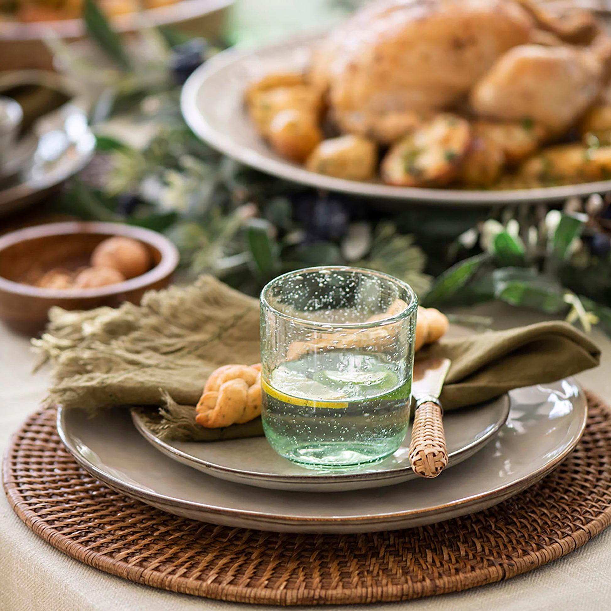 Round Rattan Placemat - Dark Brown (35cm) - Wheel&Barrow Home
