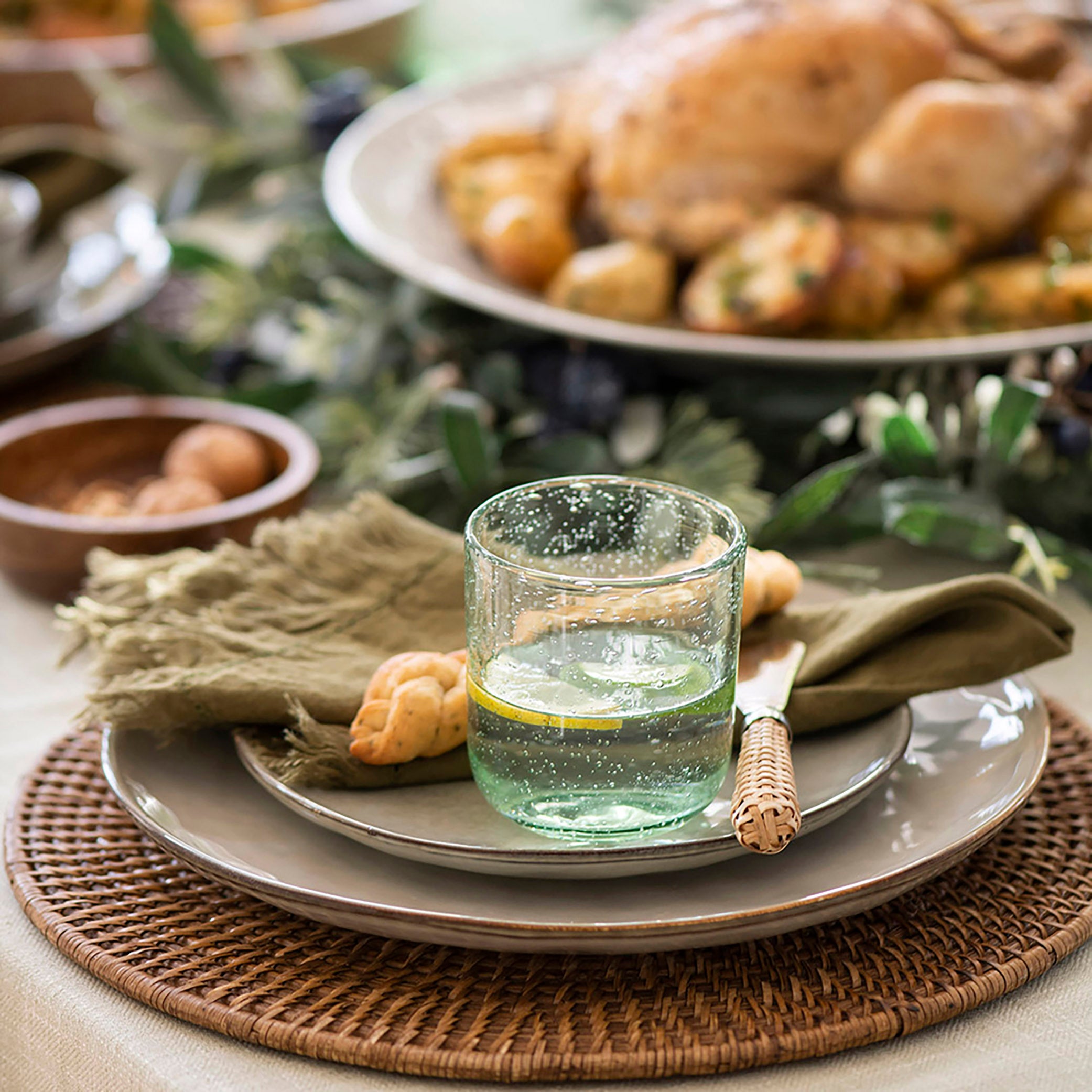 Round Rattan Placemat - Dark Brown (35cm) - Wheel&Barrow Home